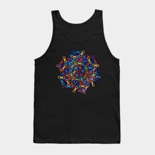 Colorfully Cycle Chains Tank Top